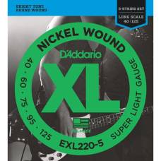 Струны для бас-гитары D'Addario EXL220-5 Nickel Wound Super Light 40/125