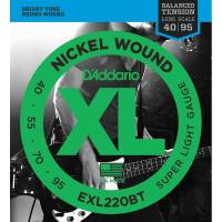 Струны для бас-гитары D’Addario EXL220BT Balanced Tension Nickel Wound Super Light 40/95