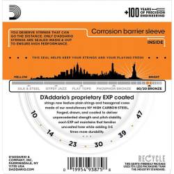 Струни для акустичної гітари D'Addario EXP10 80/20 Bronze Extra Light 10/47