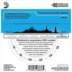Струны для акустической гитары D'Addario EXP11 80/20 Bronze Light 12/53