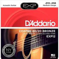 Струни для акустичної гітари D'Addario EXP12 80/20 Bronze Medium 13/56