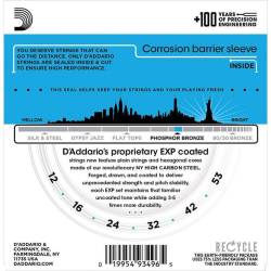 Струны для акустической гитары D'Addario EXP16 Phosphor Bronze Light 12/53