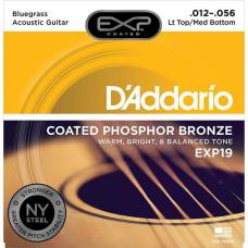 Струны для акустической гитары D'Addario EXP19 Phosphor Bronze Light Top / Medium Bottom 12/56