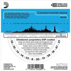 Струни для акустичної гітари D'Addario EXP36 Phosphor Bronze Light 12 Strings 10/47