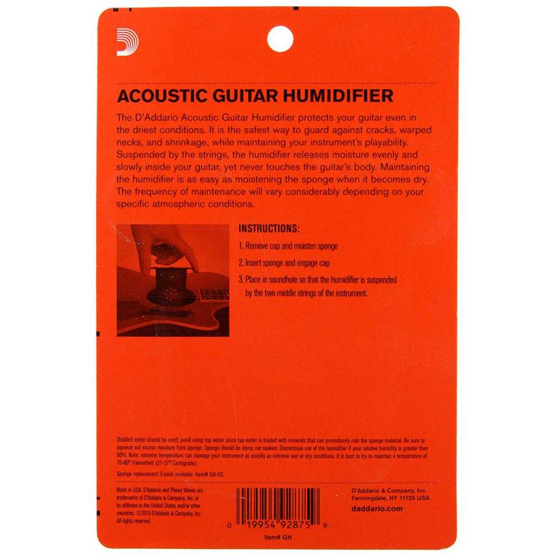 Увлажнитель для гитары D'Addario Planet Waves GH Acoustic Guitar Soundhole Humidifier