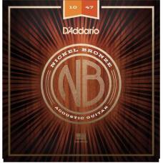 Струны для акустической гитары D'Addario NB1047 Nickel Bronze Extra Light 10/47
