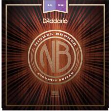 Струни для акустичної гітари D'Addario NB1152 Nickel Bronze Custom Light 11/52