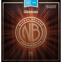 Струни для акустичної гітари D'Addario NB1252BT Nickel Bronze Balanced Tension Light 12/52