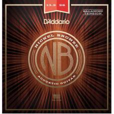 Струни для акустичної гітари D'Addario NB13556BT Nickel Bronze Balanced Tension Light Acoustic Guitar Medium 13,5/56