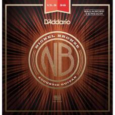 Струни для акустичної гітари D'Addario NB13556BT Nickel Bronze Balanced Tension Light Acoustic Guitar Medium 13,5/56