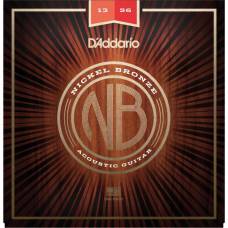 Струны для акустической гитары D'Addario NB1356 Nickel Bronze Medium 13/56