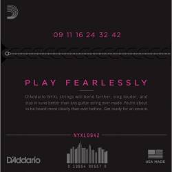 Струни для електрогітари D'Addario NYXL0942 Nickel Wound Super Light 9/42
