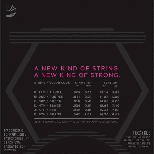 Струны для электрогитары D'Addario NYXL0942 Nickel Wound Super Light 9/42