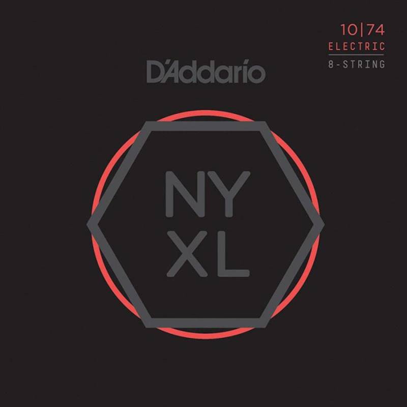 Струны для электрогитары D'Addario NYXL1074 Nickel Wound Light Top/Heavy Bottom 8-Strings 10/74