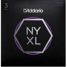 Струни для електрогітари 3 Sets D'Addario NYXL1149-3P Nickel Wound Medium 11/49