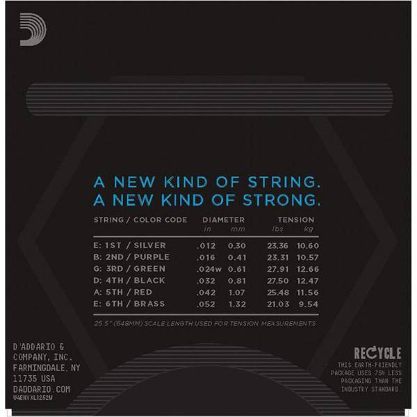 Струны для электрогитары D'Addario NYXL1252W Nickel Wound 3rd Light 12/52