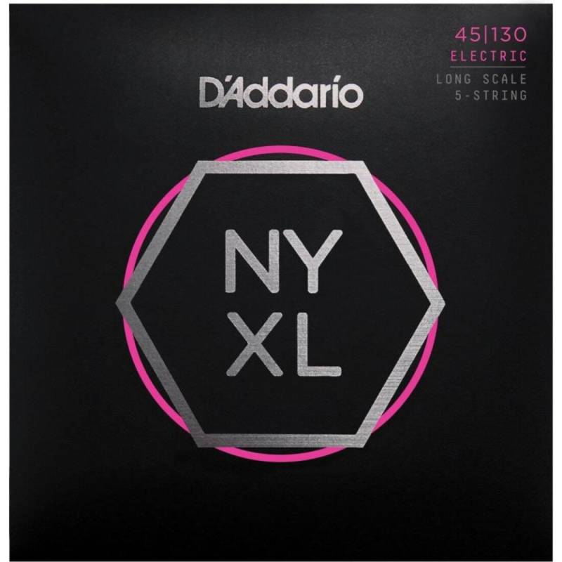 Струны для бас-гитары D'Addario NYXL45130 Nickel Wound Regular Light 5 Strings 45/130