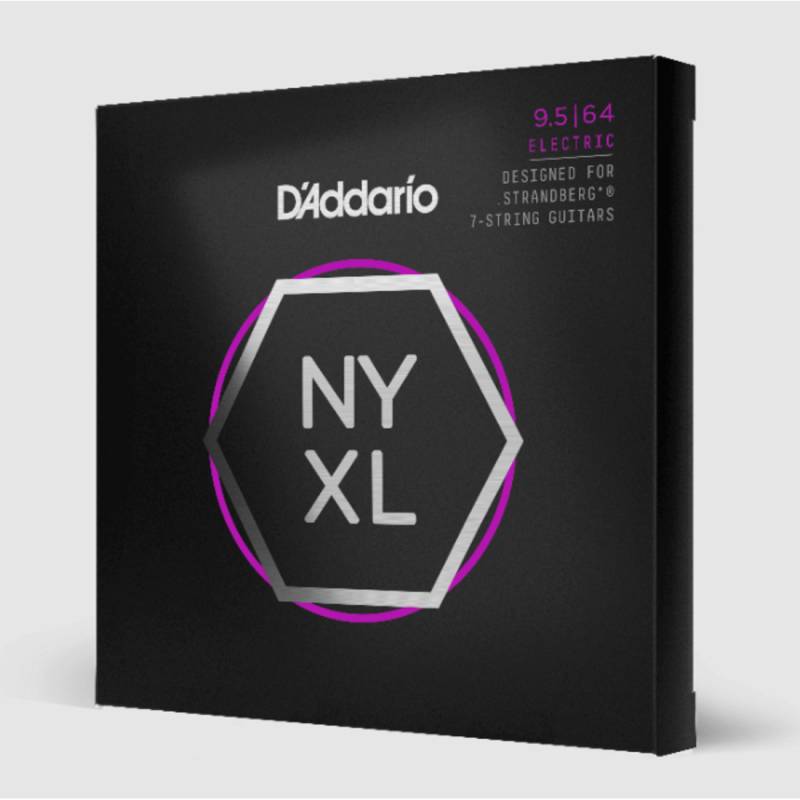 Струны для электрогитары D'Addario NYXL9564SBD Strandberg Nickel Wound Custom Light 7-Strings 9.5/64