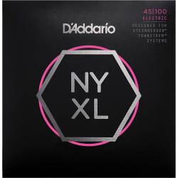 Струны для бас-гитары D'Addario NYXLS45100 Double Ball End Steinberger Regular Light Long Scale 45/100