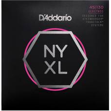Струни для бас-гітари D'Addario NYXLS45130 Double Ball End Steinberger Regular Light Long Scale 5 Strings 45/130