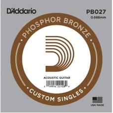 Струна D'Addario PB027 Phosphor Bronze .027