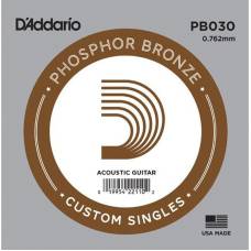 Струна D'Addario PB030 Phosphor Bronze .030