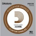 Струна D'Addario PB036 Phosphor Bronze .036