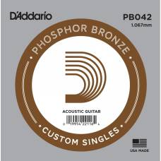 Струна D'Addario PB042 Phosphor Bronze .042