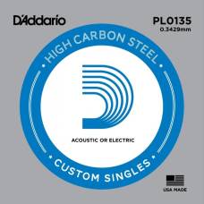 Струна D'Addario PL0135 Plain Steel .0135