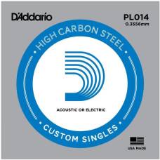 Струна D'Addario PL014 Plain Steel .014