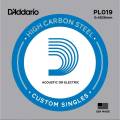 Струна D'Addario PL019 Plain Steel .019