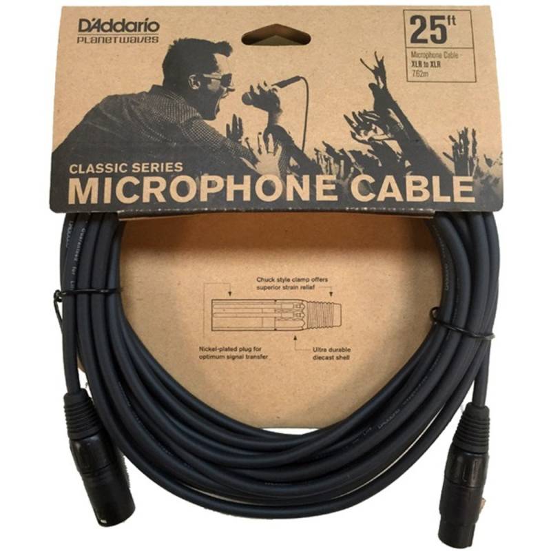Кабель микрофонный D'Addario PW-CMIC-25 Classic Series Microphone Cable 7.5m (25ft)