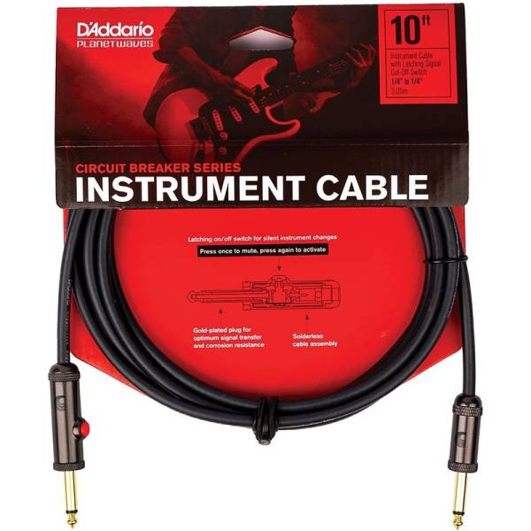 Інструментальний кабель D'Addario PW-AGL-10 Circuit Breaker Instrument Cable 3.0m (10ft)