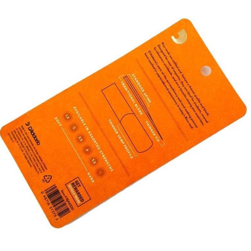 Тростини для саксофона альт D'Addario Rico RJA0320 - Alto Sax #2.0 - 3-Pack (3 шт.)