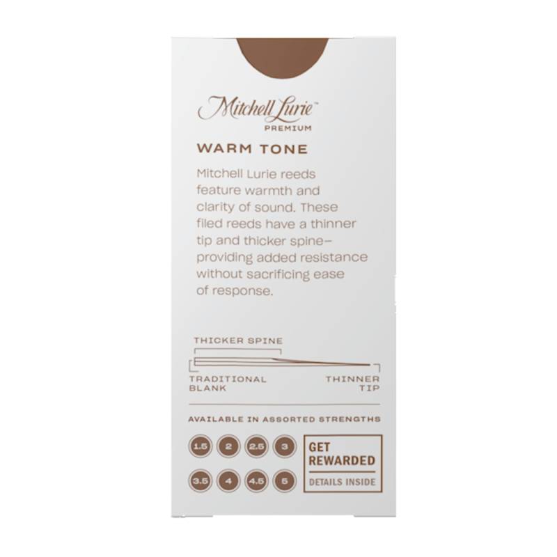 Трости для кларнета D'Addario Mitchell Lurie Premium RMLP5BCL300 - Bb Clarinet #3.0 - 5-Pack