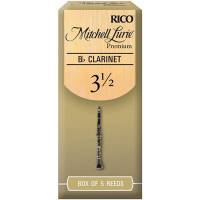 Тростини для кларнета D'Addario Rico Mitchell Lurie Premium RMLP5BCL350 - Bb Clarinet #3.5 - 5-Pack (5 шт.)