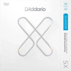Струны для акустической гитары D'Addario XSABR1047-12 80/20 Bronze Light 12 String 10/47
