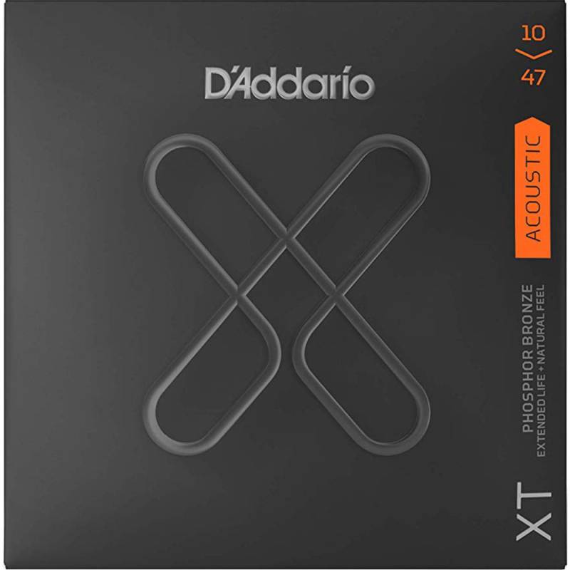 Струны для акустической гитары D'Addario XTAPB1047 XT Phosphor Bronze Extra Light 10/47