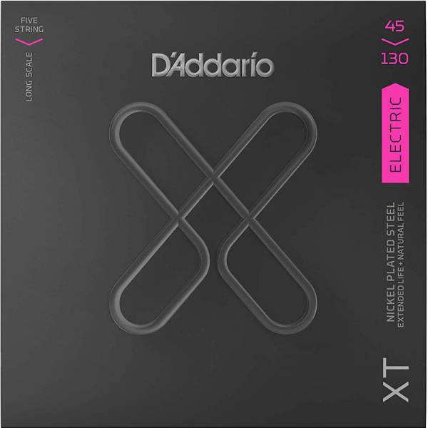 Струни для бас-гітари D'Addario XTB45130 XT Bass Regular Light 5-Strings 45/130