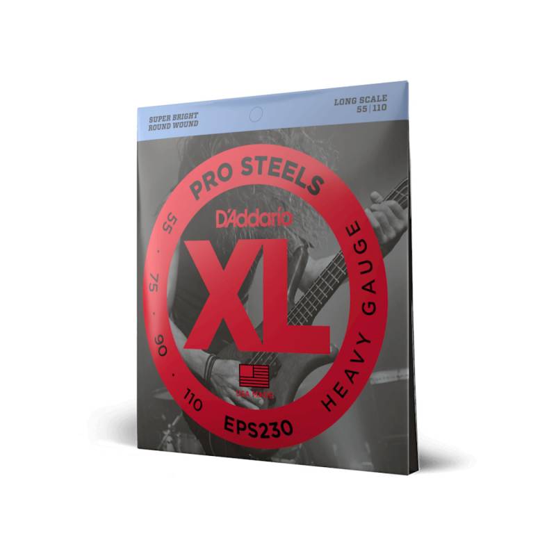 Струны для бас-гитары D'Addario EPS230 XL PROSTEELS BASS HEAVY (55-110)