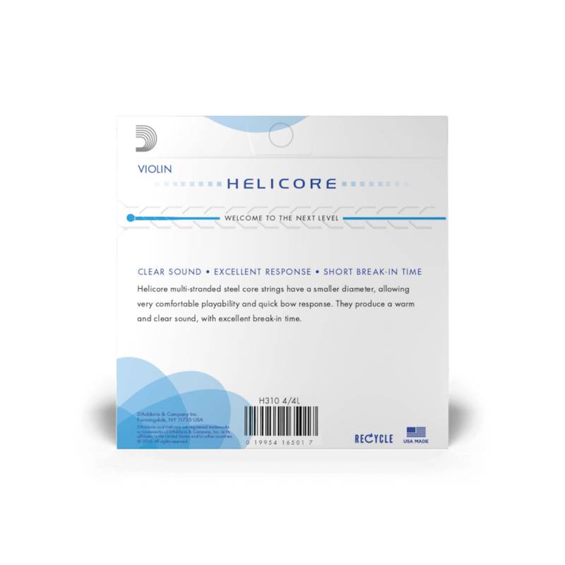 Струны для скрипки D'Addario HELICORE VIOLIN STRING SET 4/4 Scale Light Tension