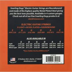 Струны для электрогитары D'Andrea SDN09 Snarling Dogs Nickel Plated Extra Light 9/42