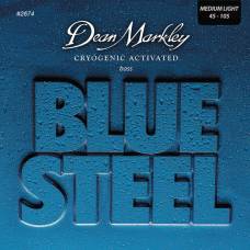 Струны для бас-гитары Dean Markley 2674 Cryogenic Activated Bluesteel Medium Light 4-String 45/105