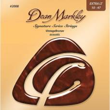 Струны для акустической гитары Dean Markley 2008 Signature Series Vintage Bronze Extra Light 10/47