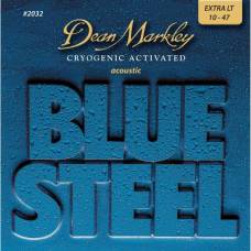 Струны для акустической гитары Dean Markley 2032 Blue Steel Extra Light 10/47