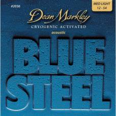 Струны для акустической гитары Dean Markley 2036 Blue Steel Medium Light 12/54