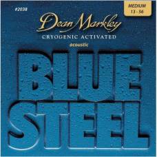 Струны для акустической гитары Dean Markley 2038 Blue Steel Medium 13/56