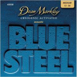 Струны для акустической гитары Dean Markley 2038 Blue Steel Medium 13/56