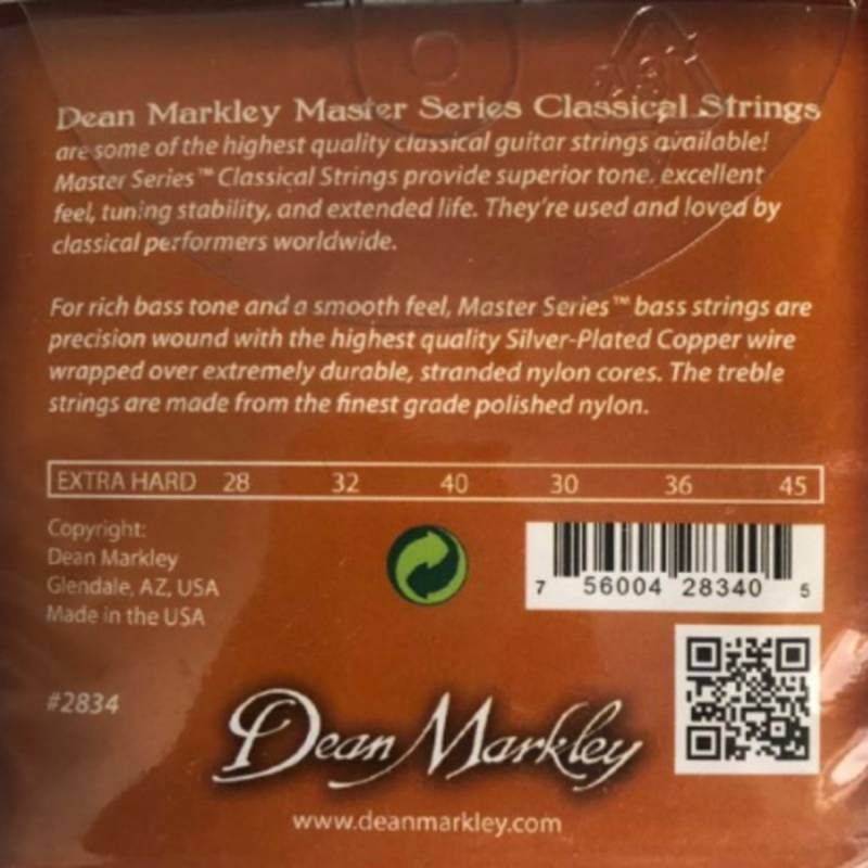 Струни для класичної гітари Dean Markley DMS2834 Master Series Nylon 28/45