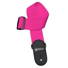 Ремінь для гітари DIMARZIO NYLON WITH LEATHER ENDS (NEON PINK)